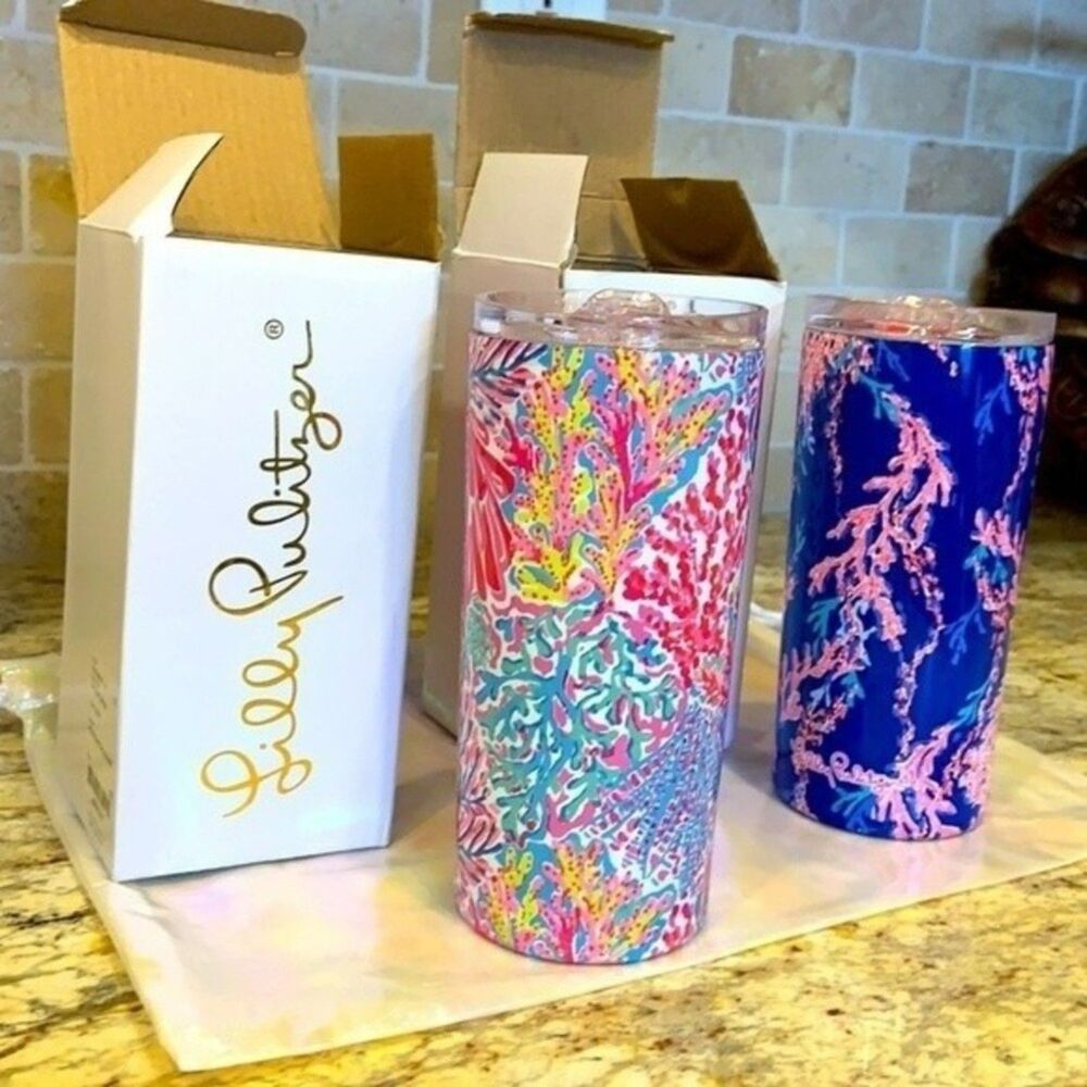 Set of 2 Lilly Pulitzer insulated tumblers new in box